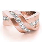 Fashion Wedding Ring, in Rose Gold - 82325