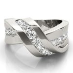 Fashion Wedding Ring, in White Gold - 82325