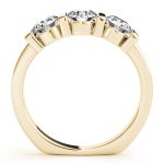 Three Stone Engagement Ring, Round Shape, in Yellow Gold - 82337