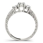 Three Stone Engagement Ring, Round Shape, in Sterling Silver - 82338