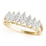 Fancy Shape Wedding Ring, Marquise Shape, in Yellow Gold - 82341