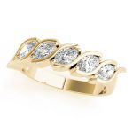 Fancy Shape Marquise Wedding Ring, in Yellow Gold - 82342