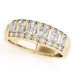 Fancy Shape Princess Wedding Ring, in Yellow Gold - 82359