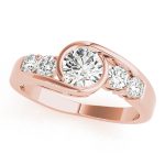 Tension Engagement Ring, Round Shape, in Rose Gold - 82408