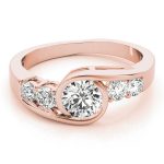 Tension Engagement Ring, Round Shape, in Rose Gold - 82408