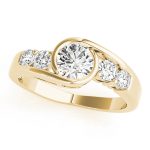 Tension Engagement Ring, Round Shape, in Yellow Gold - 82408