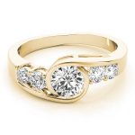 Tension Engagement Ring, Round Shape, in Yellow Gold - 82408