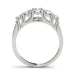 Prong Set Wedding Ring, Round Shape, in Sterling Silver - 82441