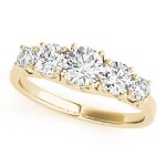 Prong Set Wedding Ring, Round Shape, in Yellow Gold - 82441