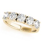 Prong Set Wedding Ring, in Yellow Gold - 82442