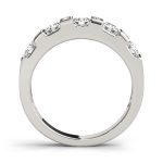 Bar Set Wedding Ring, in Platinum - 82443