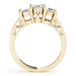 Three Stone Engagement Ring, Oval Shape, in Yellow Gold - 82574