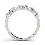 Fancy Shape Baguette Wedding Ring, in White Gold - 82576