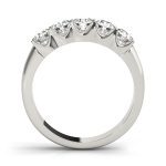 Prong Set Wedding Ring, in White Gold - 82598