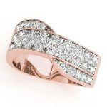 Fashion Wedding Ring, in Rose Gold - 82634