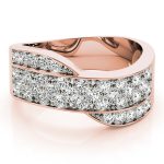 Fashion Wedding Ring, in Rose Gold - 82634