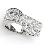 Fashion Wedding Ring, in Platinum - 82634