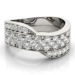 Fashion Wedding Ring, in White Gold - 82634