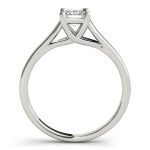 Trellis Engagement Ring, Solitaire Style, Emerald Shape, in White Gold - 82654