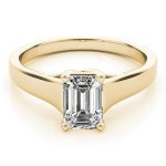 Trellis Engagement Ring, Solitaire Style, Emerald Shape, in Yellow Gold - 82654