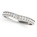 Pave Wedding Ring, in White Gold - 82674