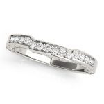 Curverd Wedding Ring, in Platinum - 82675