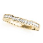 Curverd Wedding Ring, in Yellow Gold - 82675