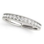 Prong Set Wedding Ring, in White Gold - 82677