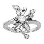 Right Hand Fashion Ring, Round Shape, in Platinum - 82702