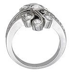 Right Hand Fashion Ring, Round Shape, in Platinum - 82707