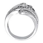 Right Hand Fashion Ring, Round Shape, in Platinum - 82724