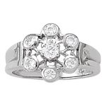 Right Hand Fashion Ring, Round Shape, in Platinum - 82725