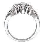 Right Hand Fashion Ring, Round Shape, in Platinum - 82726