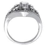 Right Hand Fashion Ring, Round Shape, in Platinum - 82728