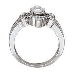 Right Hand Fashion Ring, Round Shape, in Platinum - 82731