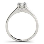 Solitaire Engagement Ring, Round Shape, in White Gold - 82736