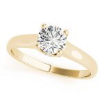 Solitaire Engagement Ring, Round Shape, in Yellow Gold - 82736