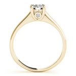 Solitaire Engagement Ring, Round Shape, in Yellow Gold - 82736