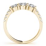 Three Stone Engagement Ring, Round Shape, in Yellow Gold - 82738