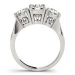 Three Stone Engagement Ring, Round Shape, in Sterling Silver - 82739