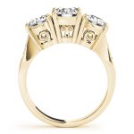 Three Stone Engagement Ring, Round Shape, in Yellow Gold - 82739