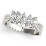 Fancy Shape Marquise Wedding Ring, in White Gold - 82799