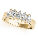 Fancy Shape Marquise Wedding Ring, in Yellow Gold - 82799