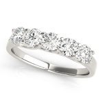 Prong Set Wedding Ring, in White Gold - 82800