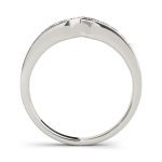 Curverd Wedding Ring, in White Gold - 82825