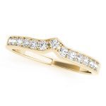 Curverd Wedding Ring, in Yellow Gold - 82825