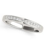 Fancy Shape Princess Wedding Ring, in Platinum - 82836