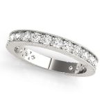 Channel Set Wedding Ring, in White Gold - 82880