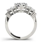 Three Stone Engagement Ring, Round Shape, in Sterling Silver - 82939