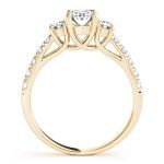 Three Stone Engagement Ring, Oval Shape, in Yellow Gold - 82941